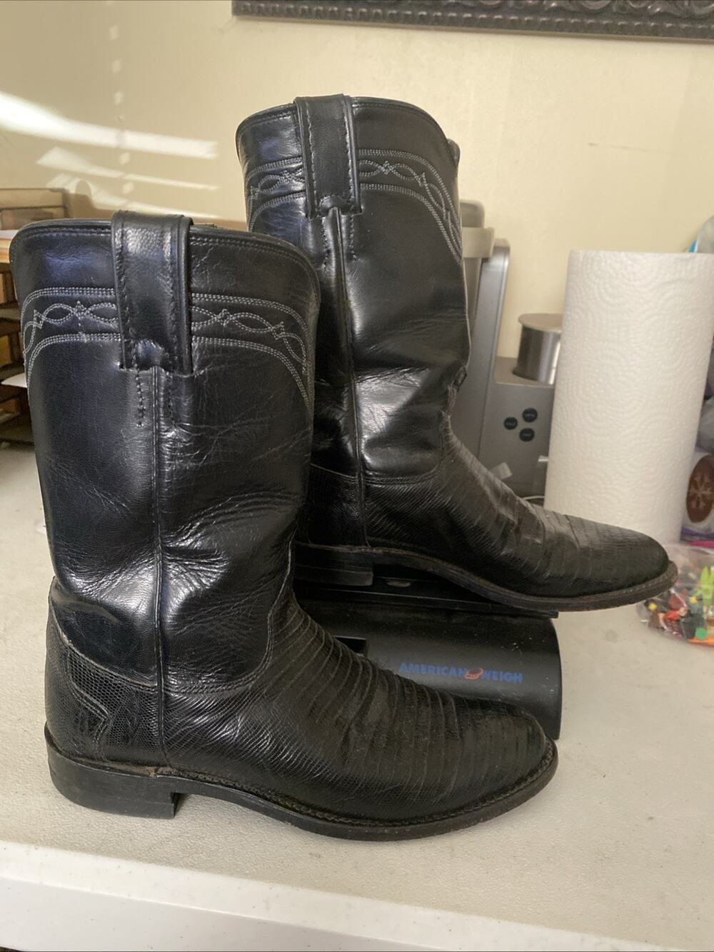 Justin Cowboy Boots 6.5B Black Women’s